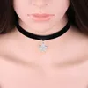 Everfast 10pc/lot new проволочный рисунок звезда подвеска Black Korea Velvet Cover Choker Ожерелье -воротник женский кольцо биджовик подарок efn008v