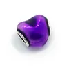 12mm New Heart Shape Mix Kleuren Oil-Drip Legering Kralen Fit Europese Charms Armband Charms DIY 50pcs / lot