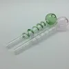 Tubo per bruciatore a nafta in vetro Tubi con manico a spirale Bubbler Pyrex mini Tubi con manico in vetro