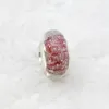 Edell 100% 925 Sterling Silver Pandora Bransoletki Murano Charm Koralik 925 Sterling Srebrny Kwiat Szkło Koralik DIY Zima Xmas Fine Jewelry Making