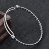 IJB0273 Modèle tordu direct usine bracelet réglable en acier inoxydable 316L bracelets de fil simple en acier inoxydable