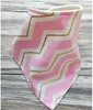 منشفة لعاب المثلث الرضيع Baby Chevron Strip Bibs burp Cloths Cotton Bandana Boy Girl Burping Water Stuffs 50pcs YE009