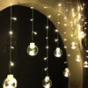 Globe LED String Light 108LED Bianco caldo Scintillio Luci Stringhe trasparenti con controller a 8 modalità per decorazioni di nozze per feste