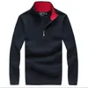 Hot Popular Golf Pony Men Sweater US Broderi Häst Casual Zipper Sweater Custom Made Winter Male Jumpers M ~ 2XL