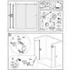 (USA Hot Selling ) 6.6FT Bypass stainless steel decor sliding shower barn door hardware shower room kit