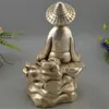 Chine Folk Argent Sculptuur Siège Pêcheur Fisher Pêcheurs Jiang Taigong Statue