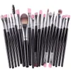 20 pc's merk make -up borstels professionele cosmetische borstelset met natuur contour poeder cosmetica borstel make -up3089939