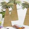 50 pçs caixas de lembrancinhas de casamento de palmeira tema de praia lembrancinha de festa pequena caixa de presente de doces novo 321P