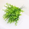 20pcs 인공 유칼립투스 잔디 작은 잎 식물 5 가지 정원 장식 단풍 꽃 잎 갈 랜드 홈 장식