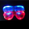 New LED Light Glasses Flashing Shutters Shape Glasses LED Flash Glasses Sunglasses Dances Party Supplies Festival Decoration