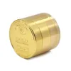 Hög kvalitet med pollen catcher Gold Zink Alloy Metal Herb Grinder Cigarette Grinder Tobacco Spice Crusher