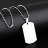 Brand New High Quality One pair Stainless Steel Plain Dog Tag Army Pendant Couple Necklace Silver Cool