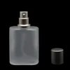 30ml grå keps platt stil Frosted semi Clear Glass Spray Perfume Bottle Glass Atomizer Spray Refillerbara Flaskor Töm