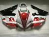 Custom Fairing Body Kit för Yamaha YZFR1 YZF R1 1998 1999 YZR1000 R1 98 99 ABS Röd vita Fairings Bodywork + Gifts YS01