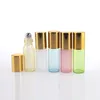 3ML Roll On Bottle Pearl Lustre Colors Rollon Metal Roller Ball Botella Aceite esencial Fragancia líquida