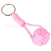 Hand-weaving monkey fist key chain bracelets Outdoor mountaineering key chains Braided rope forpet dog monkey cat