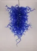 Hanglampen hoge kwaliteit blauwe kleur kroonluchters stijl hand geblazen glas kroonluchter voor woonkamer kunst decoratie