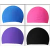 Whole- New Summer Unisex Women Men Comfortable Elastic Pure Color Swim Pool Swimming Hat Cap 204L