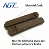 8 Pair/lot Brake Pads Carbon Bicycle Pads Top Cork Carbon Brake Fit for Shimano and SRAM SH426RP Carbon Rims Use NGT Wholesale