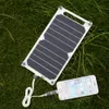 Output Current 1000mAh Bank 5V 5W Solar Power Bank Charging Panel Charger USB för mobil smarttelefon Samsung