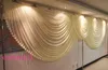 6m szerokości łupów Valance Wedding Decorations Stylist Designs Tacdrop ​​Party Curtain Drape Celebration Ecegonet Występowanie Tło S5745038