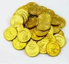 Plastic gold Pirate coins birthday Christmas holiday favor treasure coin goody party loot bag pinata filler toy favortheme decoration gift