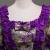 Robe victorienne sur mesure pour le palais rétro de style jacquard violet Robe de mariée Renaissance sur le sol victorien de style victorien Belle Marie Antoinette