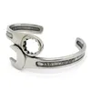 Moda Silver Tone Metals Tools Bangle Bangle Salão de Aço Anterior Pulverança de Banda de Designer Única Jóias BB02209B2352569