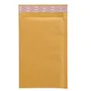 Atacado-10 pcs Bolha Amarela Envelope Bolsa De Papel Kraft Bolha 12 * 18 cm Kraft Bubble Bolha Mailbags Saco de envio