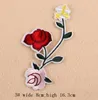 Eisen auf Patches DIY gestickten Patch Aufkleber für Kleidung Kleidung Stoff Nähen Vintage Rose Blume Zweig Design