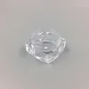 3Gram Plastic Jar Square Shape Clear Pot Black Cap Cosmetische Sample Oogschaduw Lippenbalsem Container Nail Art Stuk Glitter Fles