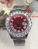 Med Box Luxury Wristwatch Automatic Movement Mens Watch 41mm White Gold Bigger Diamond Ceramic Bezel Mechanical Men Watches