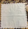 Set med 12 Irland Shell Lace Ladies Handkerchief 12 "X12" Bröllop Bröllop Hankies Broderade Vintage Hanky