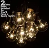 25ft G40 Globe Stringi Światła Fairy Bulb Light z 25 Czyste żarówki UL Wymienione Kryty Oświetlenie Oświetlenie Ogrodowe Dekoracja Ślubna