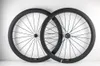 Bicicleta de estrada 700C 50 milímetros Profundidade 23 milímetros Largura total de carbono da bicicleta Rodas Wheelset UD Matte Clincher Jantes Com Powerway R39 Hubs