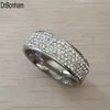 Jóias de diamante de cristal transparente de 5 linhas