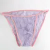 Mens String Bikini Panties Briefs C-Thru Stretchy spets smal elastisk blommig G3429 Herr Fashionable Sexy Underwear248s