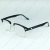 プラスチックムービースターズの古典的な半リム光学フレームフルメタルフレームお気に入りのファッションアイウェアブランドのロゴメガネ