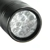 395-400NM 울트라 바이올렛 UV 라이트 UV 검은 색 손전등 자외선 손전등 소변 얼룩 탐지기 12 LED