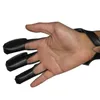 Svart läder varmförsäljning 3 Fingerskydd Skydda svart lädermaterial Finger Protector Säker för bågskytte sport