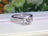 Alta calidad brillante nueva redondo múltiple múltiples zircon diamante 3CT seis anillo de garra moda boda o anillo de compromiso estilo real