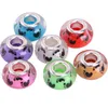 50pcslot gemengde mode baby voetafdrukken patroon European Resin Diy Big Hole Silver Core Charms Beads voor sieraden maken laag 5327613