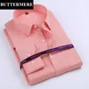 Wholesale- BUTTERMERE  Men Fashion Shirts Bamboo Fabric Cotton Long Sleeve Dress Shirt Formal Wear Business Party Shirt Camisa Social