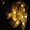 Umlight1688 Garland Led String Lights Novelty Fairy Lamp Starry Battery Card Foto Clip Luminaria Festival Jul Bröllopsdekoration