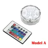 Umlight1688 2 Estilo Remote Controlled 10 LED submersível LED RGB impermeável LED Light pilhas Wedding Party Vase Luz