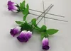 Factory wholesale silk flower simulation flower Artificial Bud single roses small branch of row sign Small single rose bud