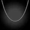 Fashion Jewelry Silver Chain 925 Necklace Rolo Chain for Women Link Choker 1mm 16 18 20 24 inch