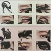 Sevimli Kedi Eyeliner Stencil kiti kaşlar için kılavuz şablonu Maquiagem göz farı çerçeveleri kart makyaj araçları 2 adet / takım