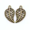 300pcs Antique Bronze Lovely Hollow Mini Leaf Charm Pendant For Jewelry Making Bracelet Necklace Findings 10.5X19mm