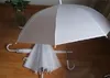 Bridal Shower Wedding White Nylon Umbrella Parasol Waterproof Long handle Rainy Umbrellas Fashion party wedding decoration fav8908707